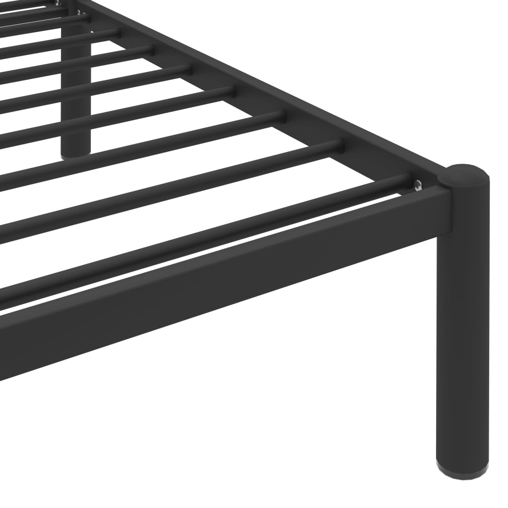 284658 vidaXL Bed Frame without Mattress Black Metal 120x200 cm
